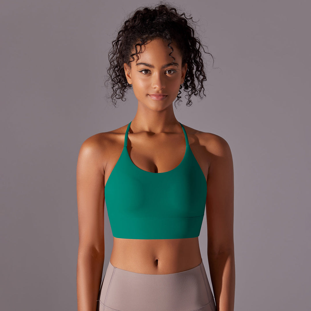 Cross-Back Strappy Sports Bra
