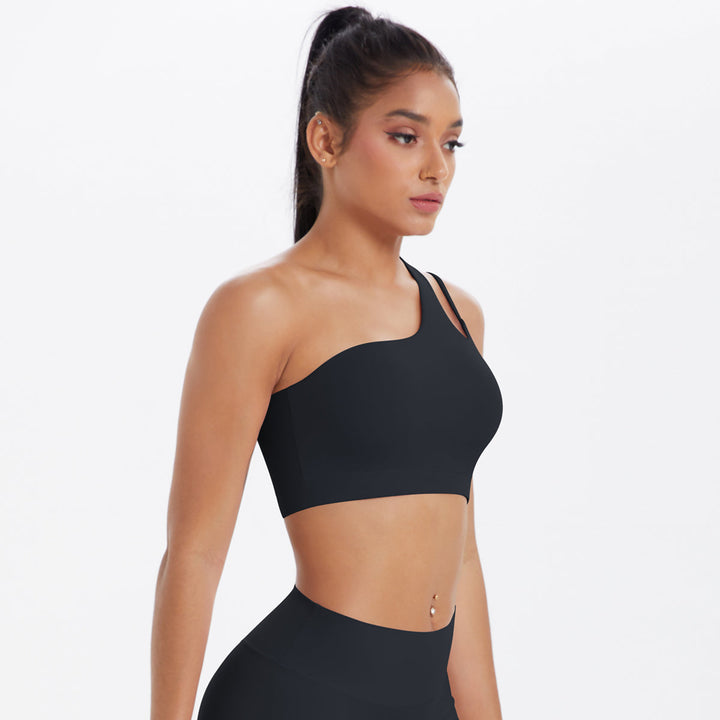 One-Shoulder Back-Cut Sports Bra