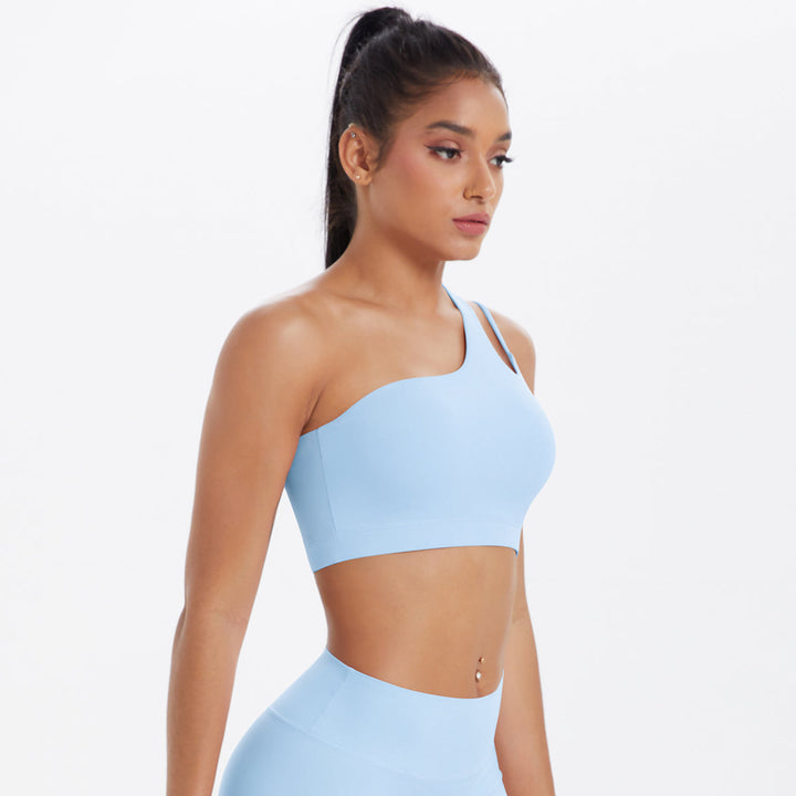 One-Shoulder Back-Cut Sports Bra