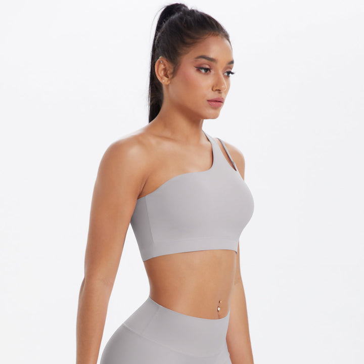 One-Shoulder Back-Cut Sports Bra