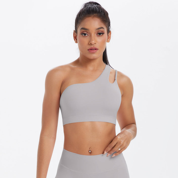 One-Shoulder Back-Cut Sports Bra