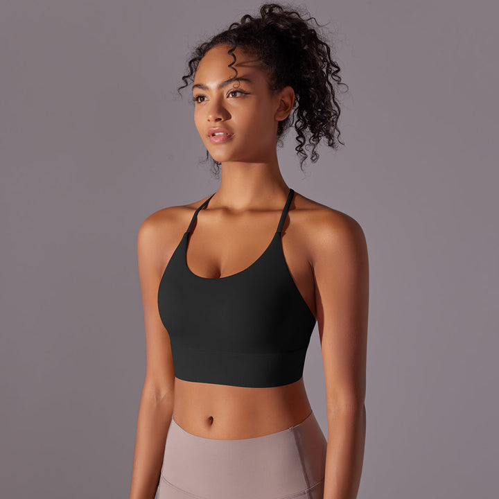 Cross-Back Strappy Sports Bra