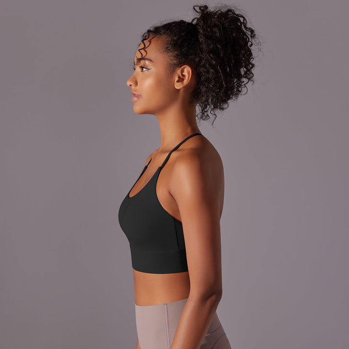Cross-Back Strappy Sports Bra