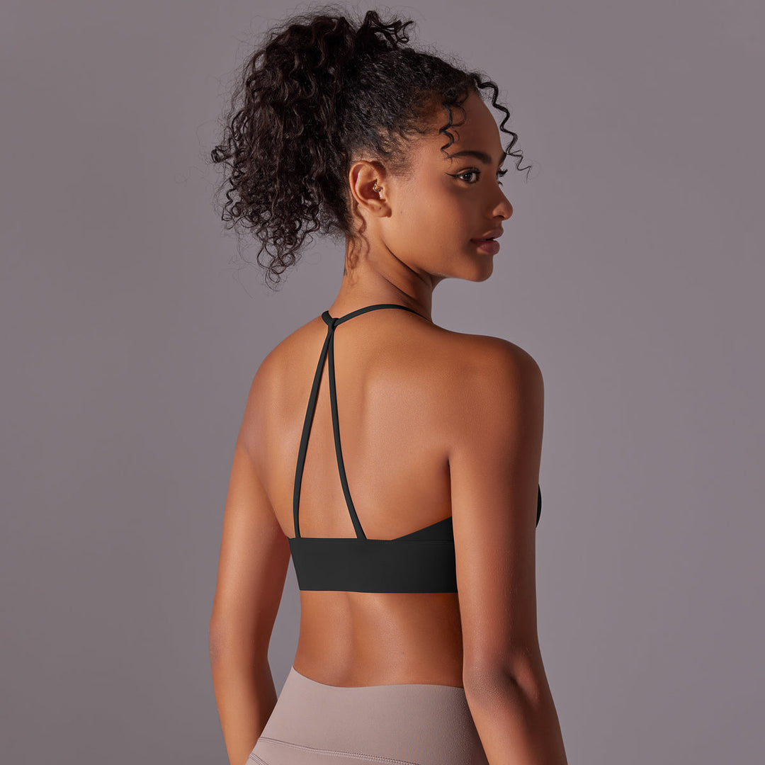 Cross-Back Strappy Sports Bra