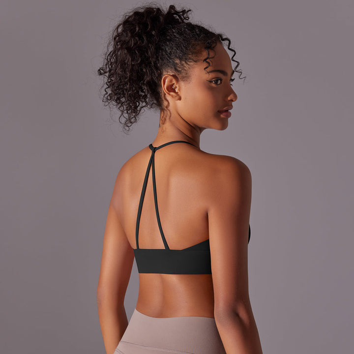 Cross-Back Strappy Sports Bra