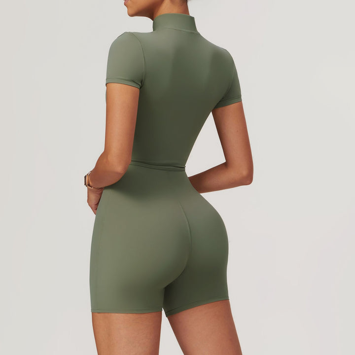 Long Sleeve Zipper Jumpsuit