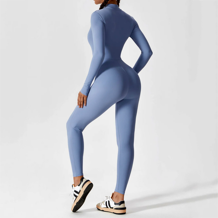 Long Sleeve Zipper Jumpsuit