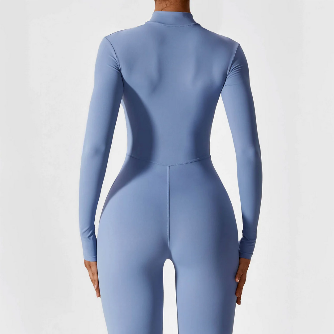 Long Sleeve Zipper Jumpsuit