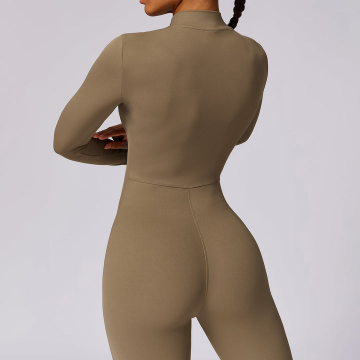 Long Sleeve Zipper Jumpsuit