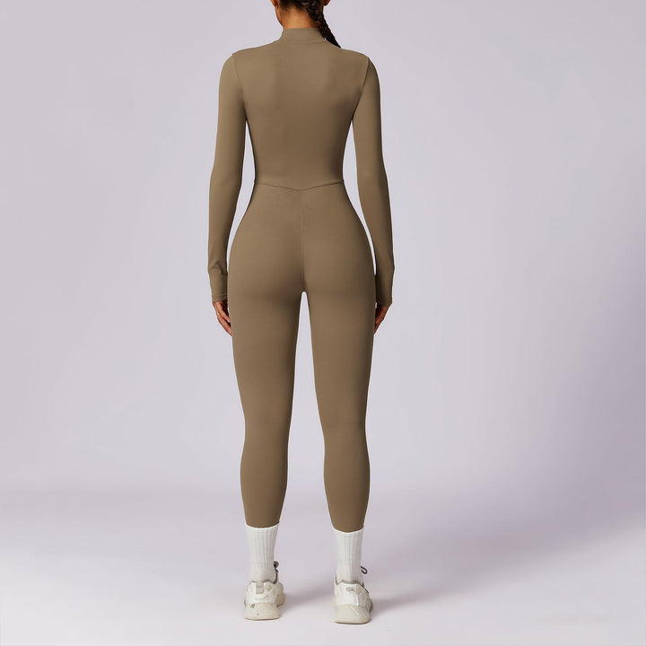 Long Sleeve Zipper Jumpsuit