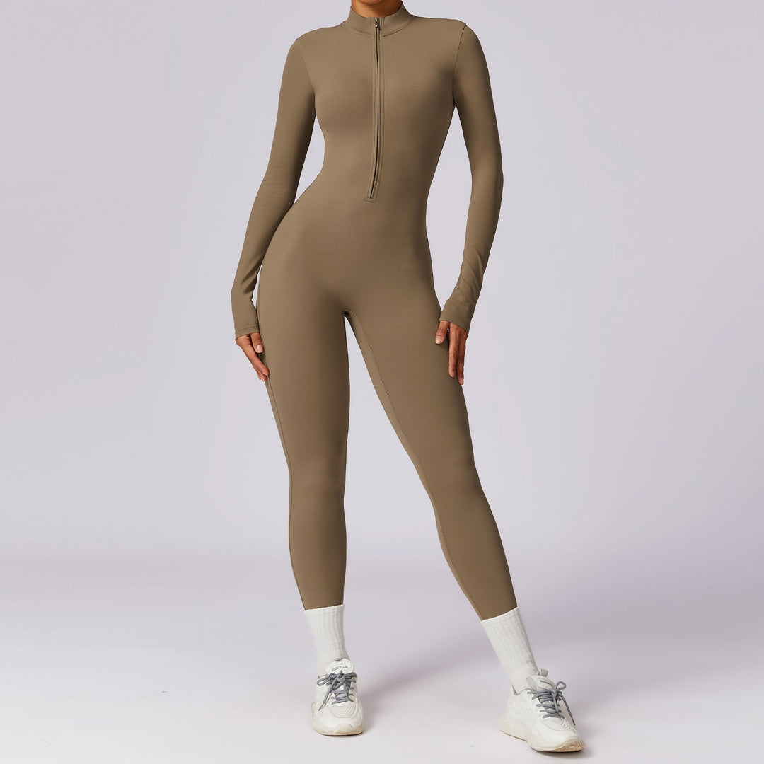Fleece-Lined Long-Sleeve Jumpsuit