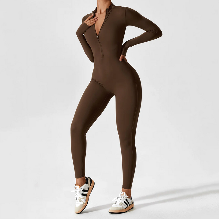 Fleece-Lined Long-Sleeve Jumpsuit