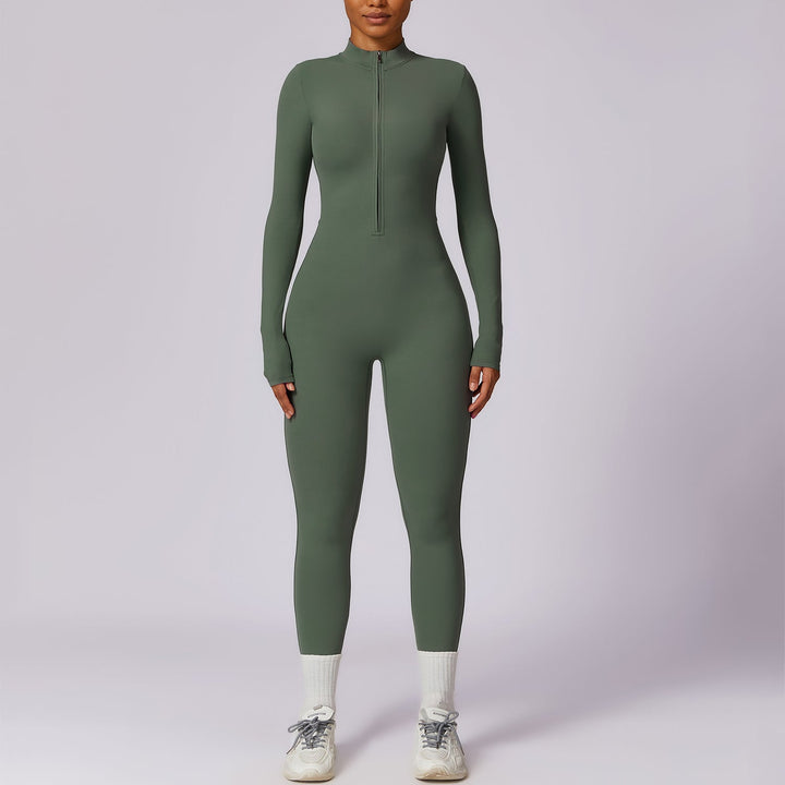 Fleece-Lined Long-Sleeve Jumpsuit