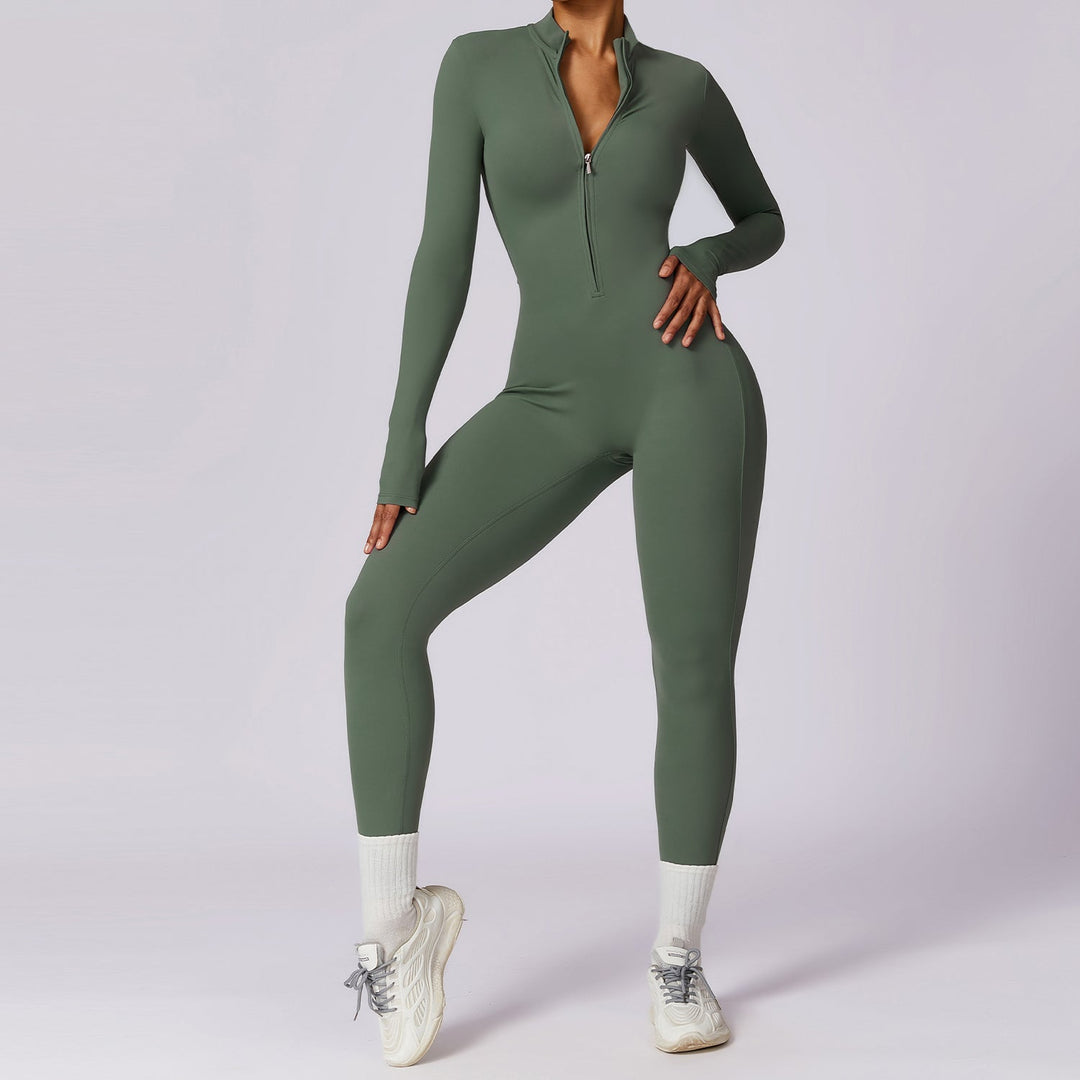 Fleece-Lined Long-Sleeve Jumpsuit