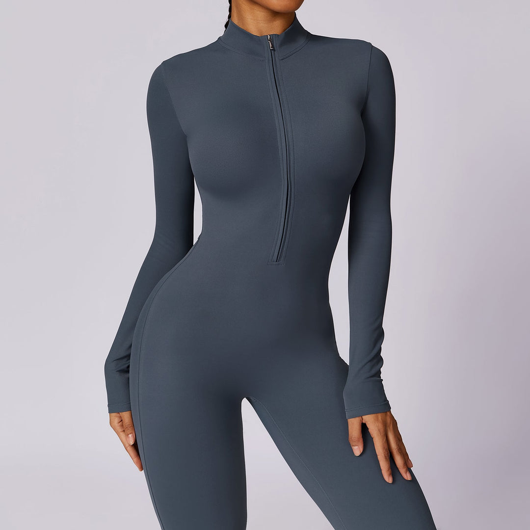 Fleece-Lined Long-Sleeve Jumpsuit