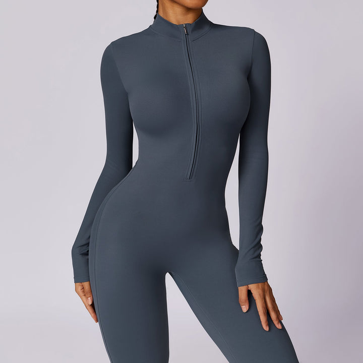Fleece-Lined Long-Sleeve Jumpsuit
