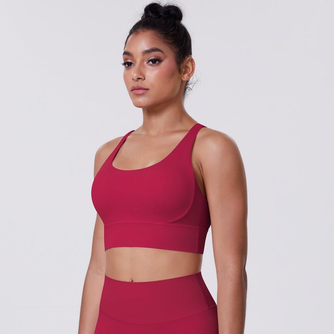 One-Shoulder Back-Cut Sports Bra