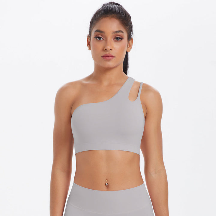 One-Shoulder Back-Cut Sports Bra
