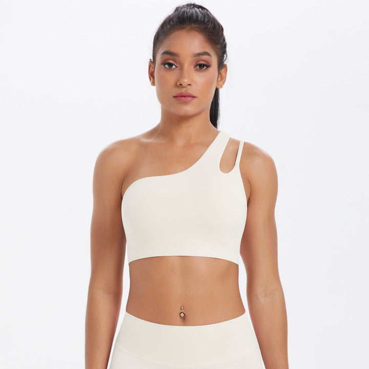 One-Shoulder Back-Cut Sports Bra