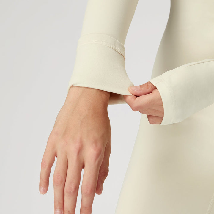 Fleece-Lined Long-Sleeve Jumpsuit