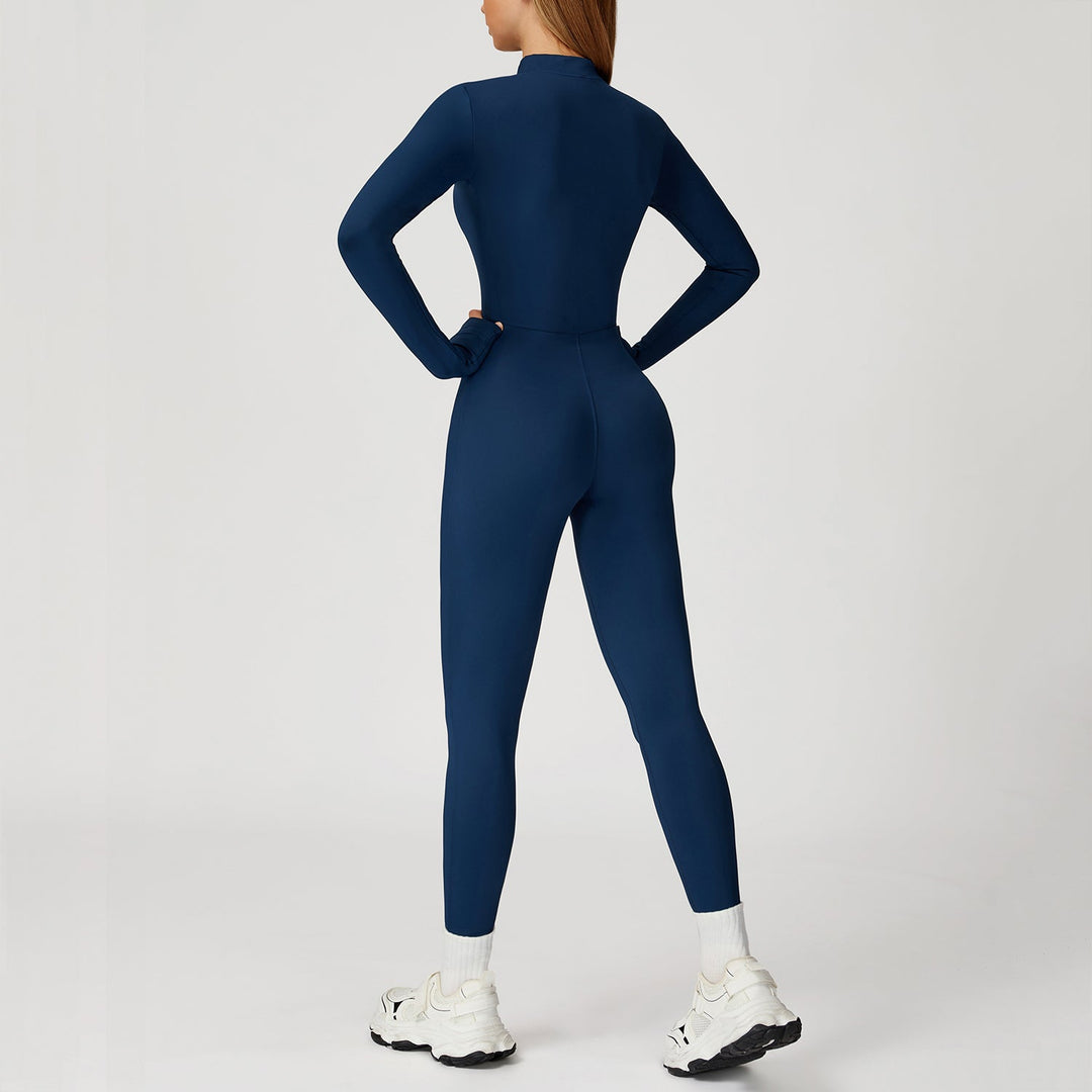 Fleece-Lined Long-Sleeve Jumpsuit