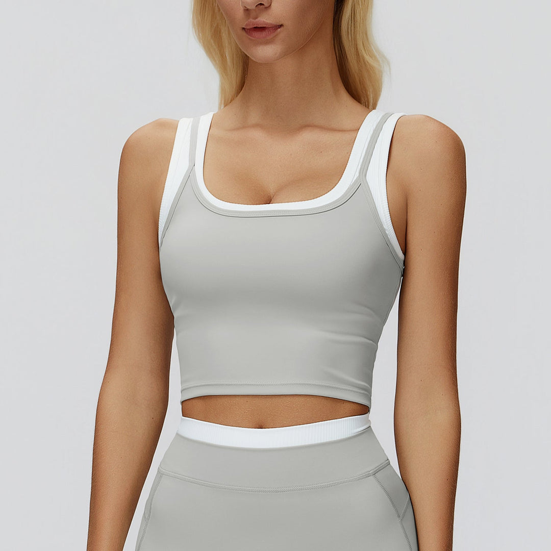 Contrast Two-in-One Tank Bra