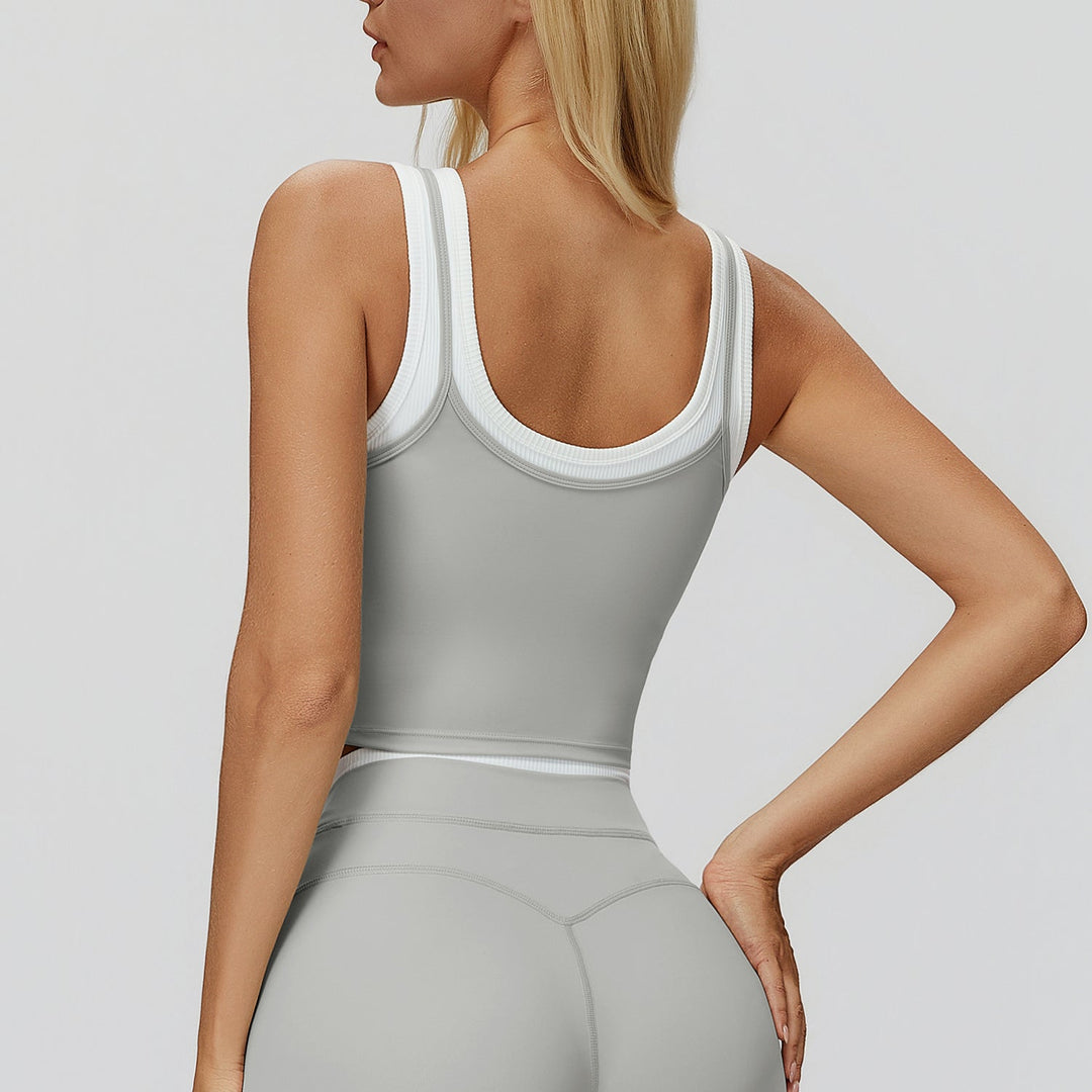 Contrast Two-in-One Tank Bra
