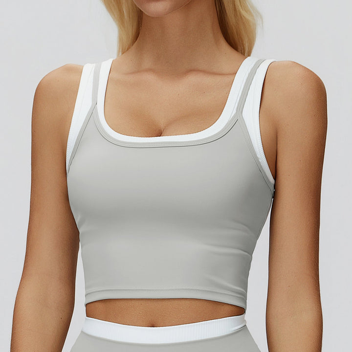 Contrast Two-in-One Tank Bra