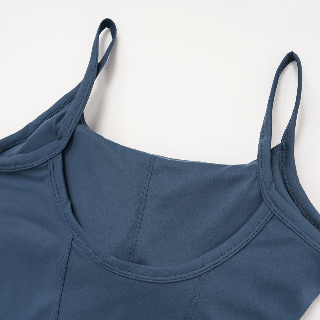 Strappy Built-In Bra Sports Tank