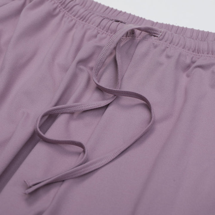 Elastic Waist Drawstring Wide-Leg Pants