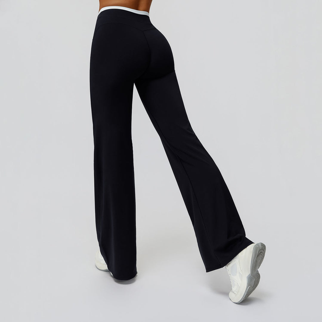 High-Waisted Colorblock Straight Leggings