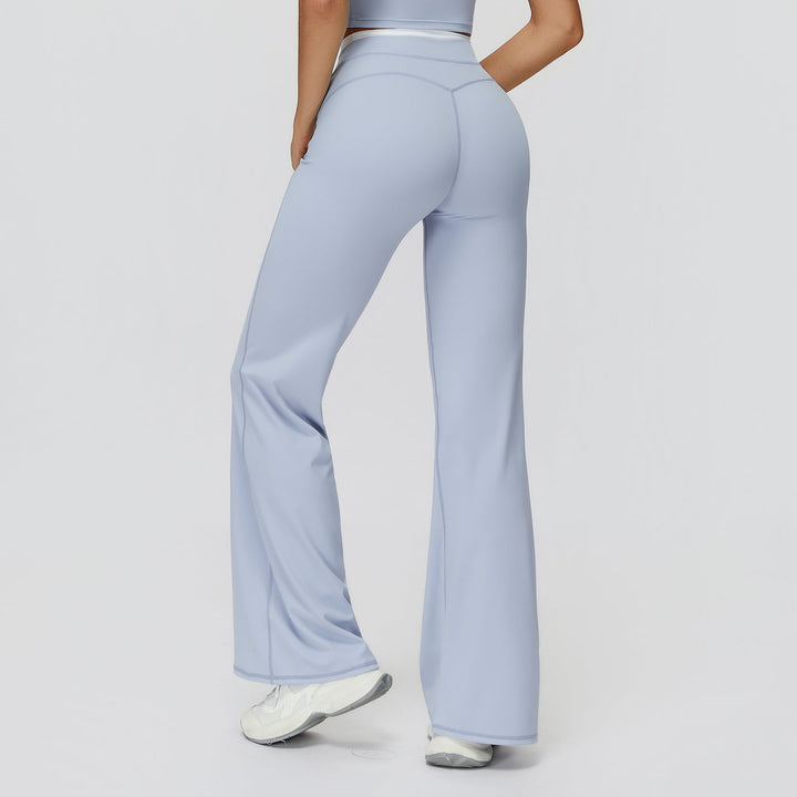 High-Waisted Colorblock Straight Leggings