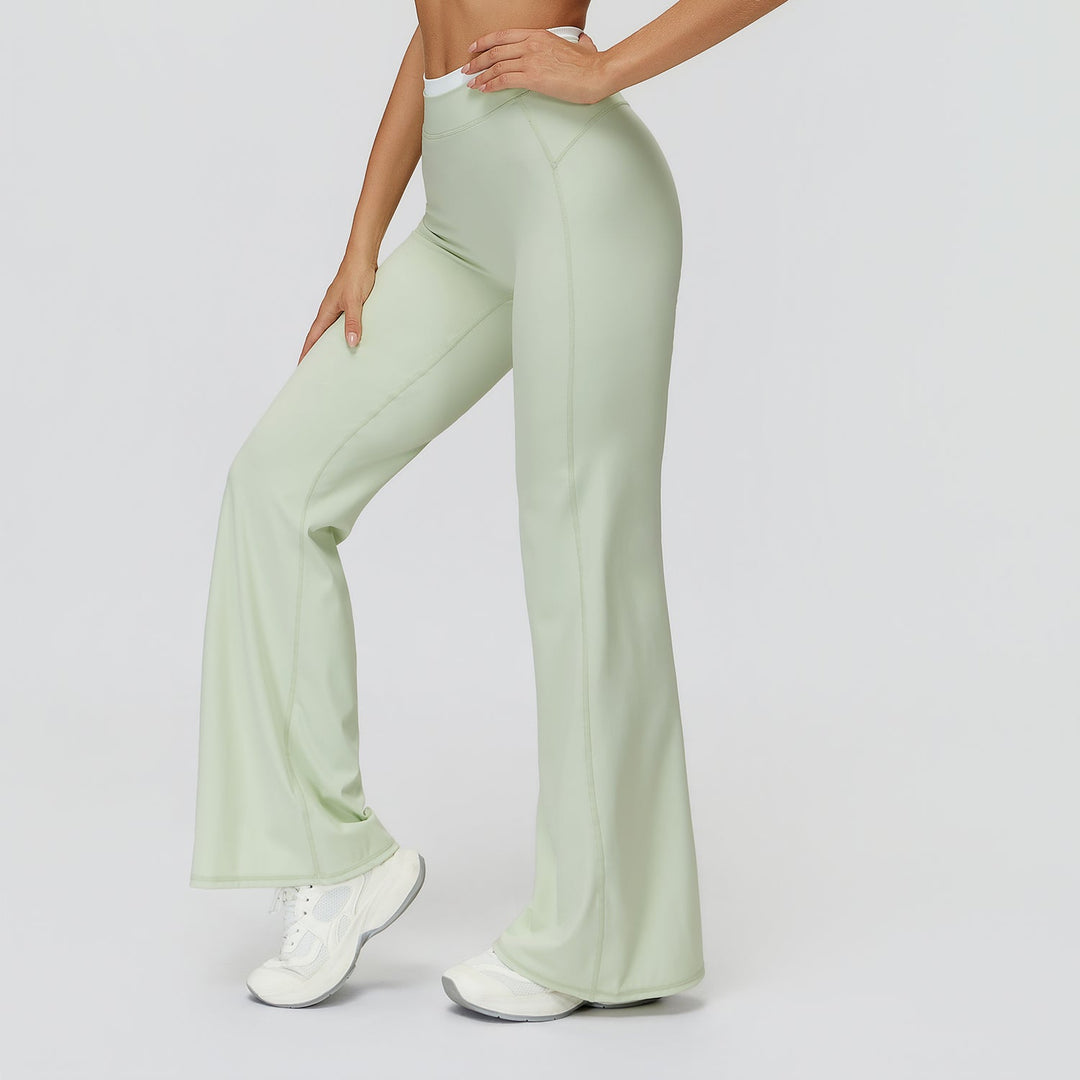 High-Waisted Colorblock Straight Leggings