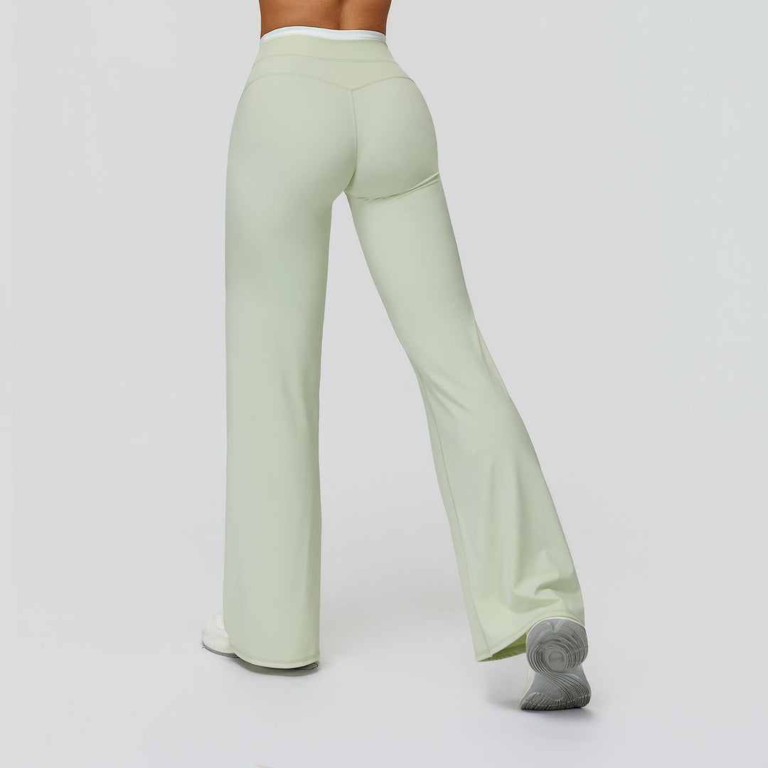 High-Waisted Colorblock Straight Leggings