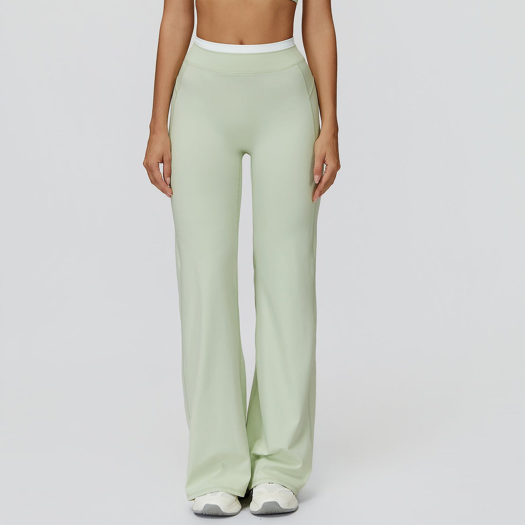 High-Waisted Colorblock Straight Leggings