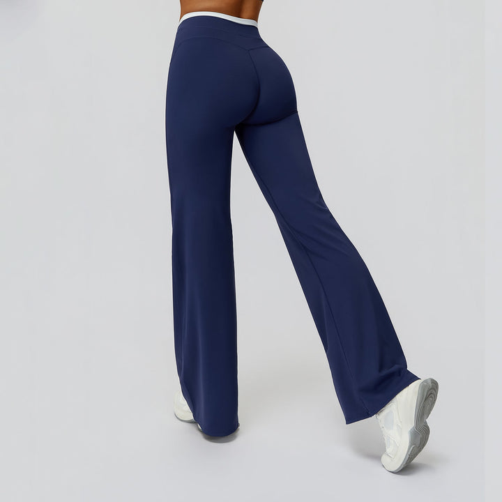 High-Waisted Colorblock Straight Leggings