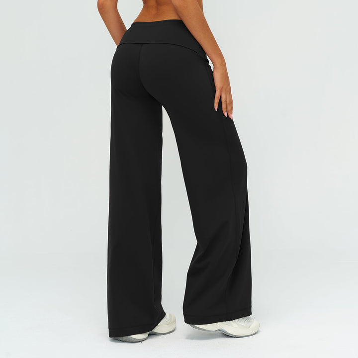 Foldover Waist Straight Leggings