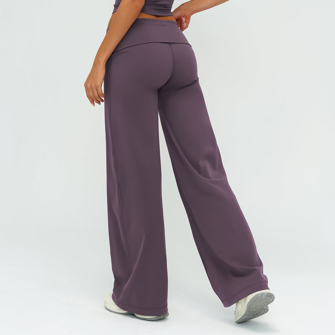 Foldover Waist Straight Leggings