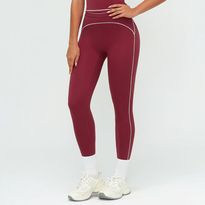 Contrast-Stitch Sculpt Leggings