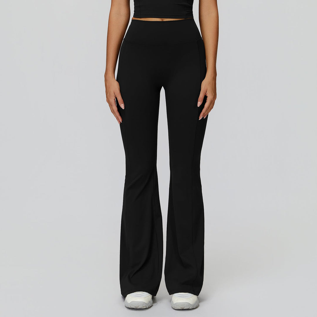 V-Back Ruched Flare Leggings