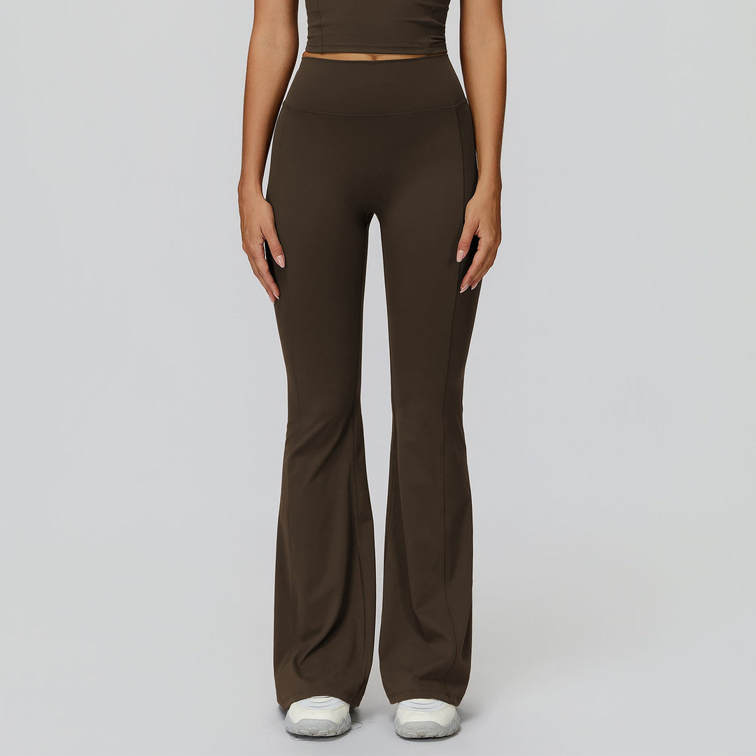 V-Back Ruched Flare Leggings