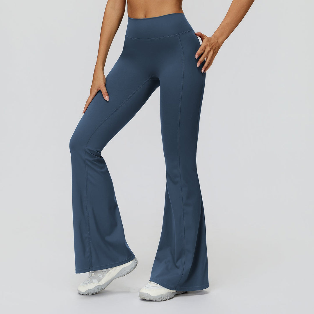 V-Back Ruched Flare Leggings