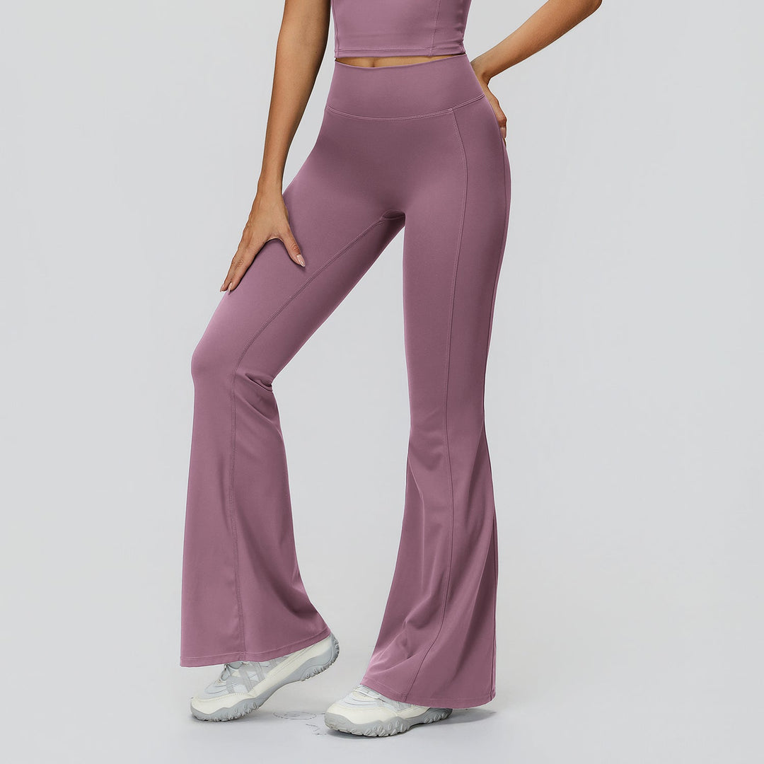 V-Back Ruched Flare Leggings