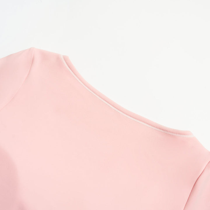 Contrast-Stitch Long-Sleeve Top