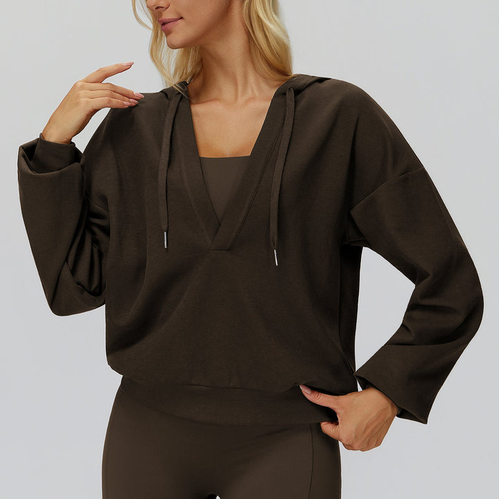 Oversized V-Neck Hoodie