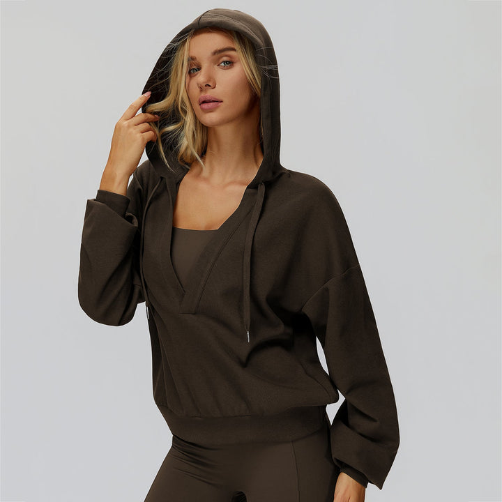 Oversized V-Neck Hoodie