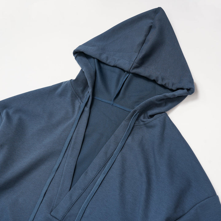Oversized V-Neck Hoodie