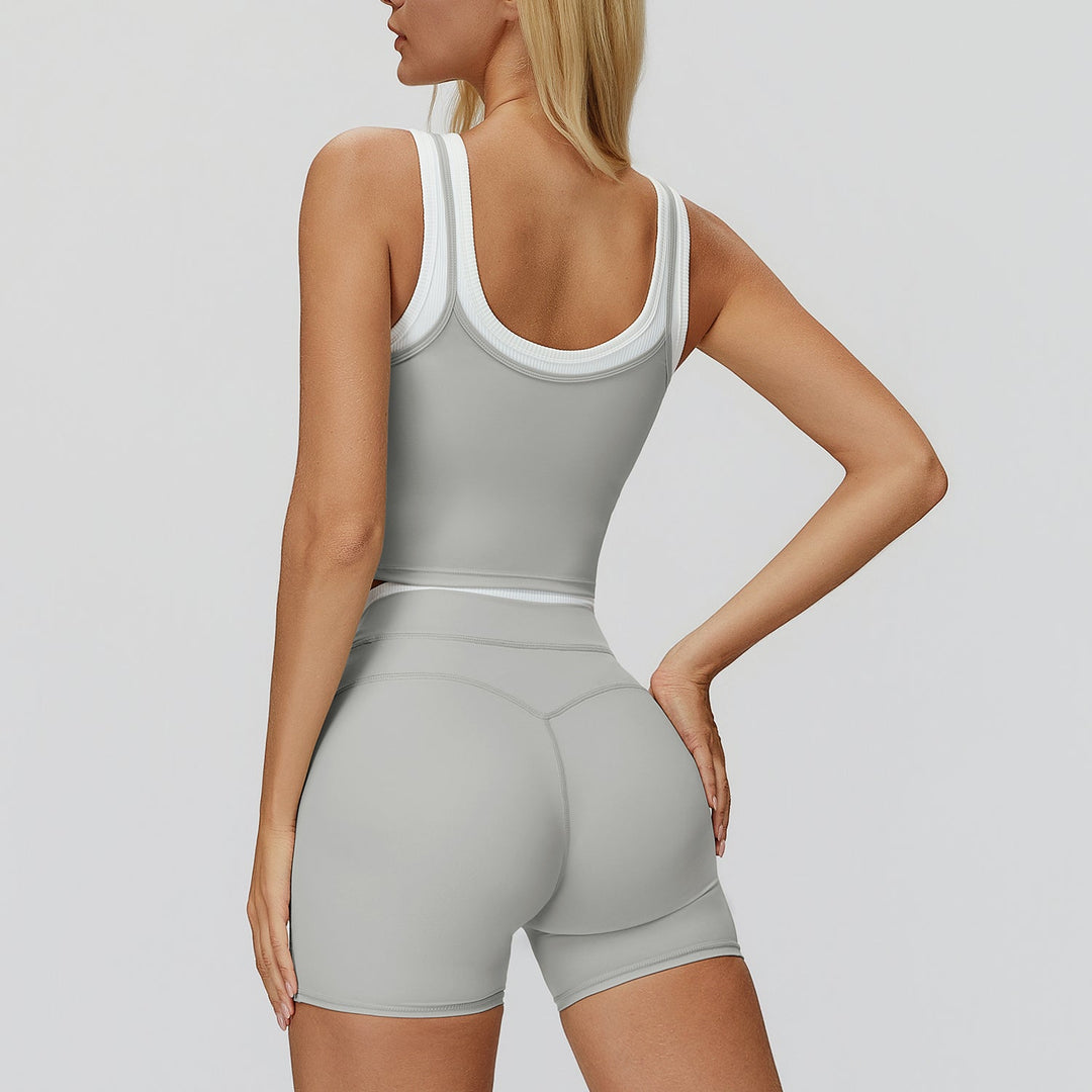 High-Waisted Contrast Sculpt Shorts