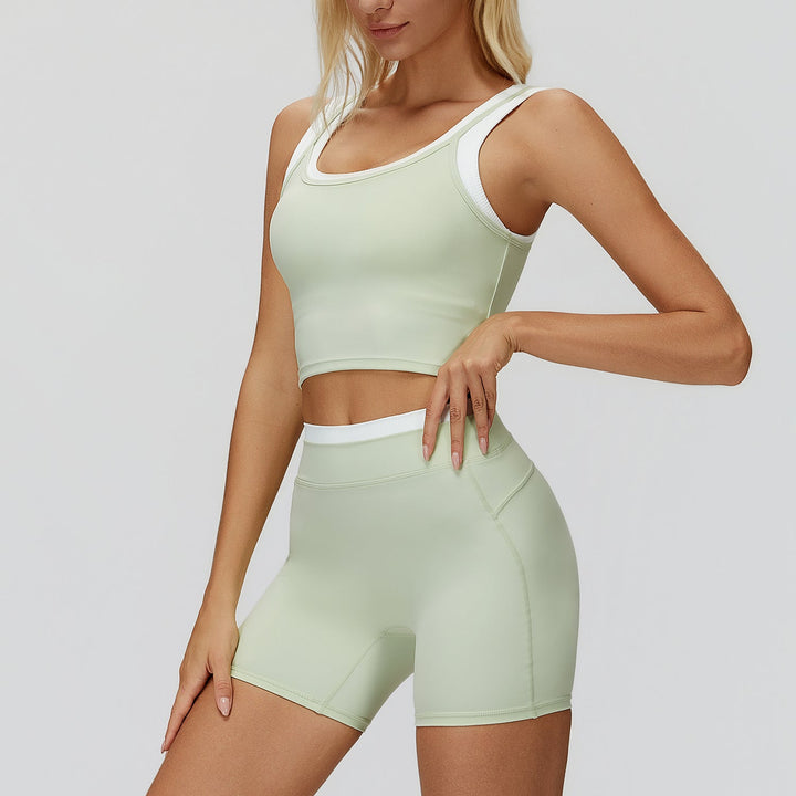 High-Waisted Contrast Sculpt Shorts