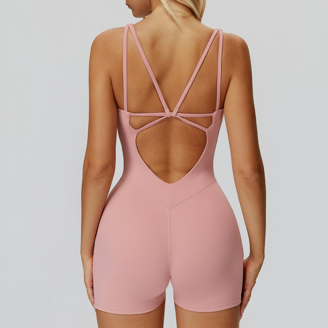 Cross-Back Open-Back Active Romper